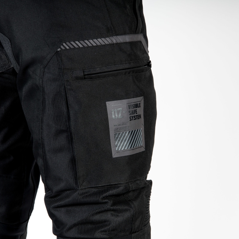 Kalhoty na motorku Ozone Flow černé zkrácené výprodej