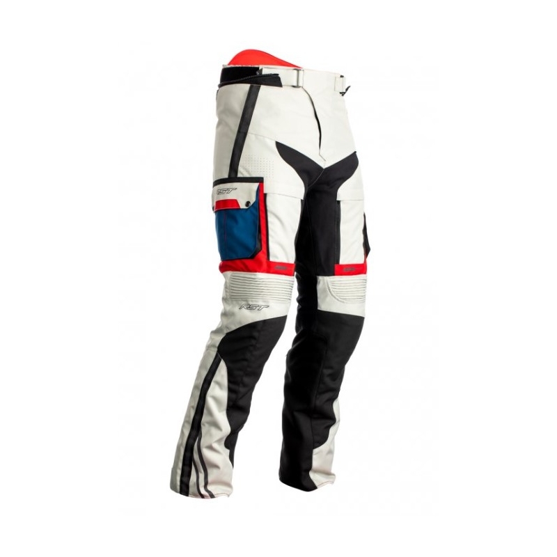 Kalhoty na motorku RST Pro Series Adventure-X CE černo-stříbrno-modro-červené výprodej