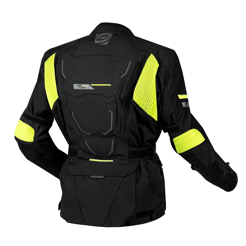 Bunda na motorku Ozone Sahara černo-fluo žlutá výprodej