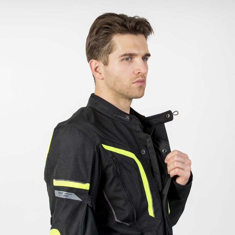 Bunda na motorku Ozone Sahara černo-fluo žlutá výprodej
