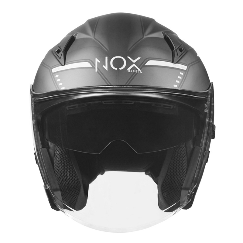 Otevřená přilba na motorku NOX N128 Krill černo-bílá