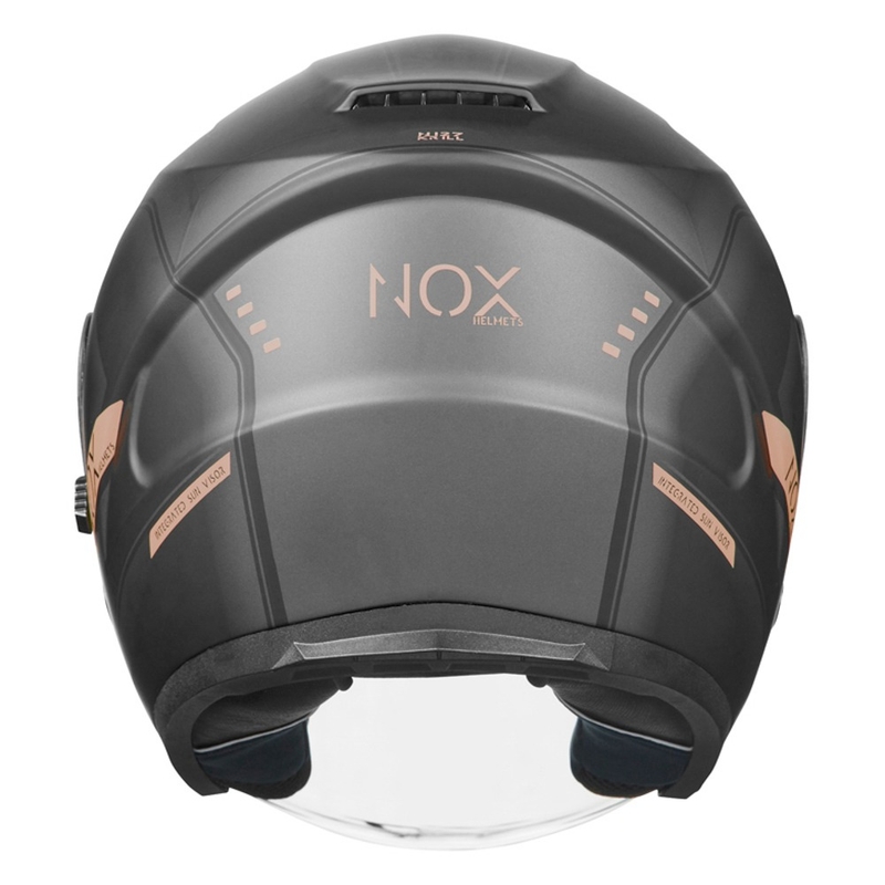 Otevřená přilba na motorku NOX N128 Krill černo-bronzová