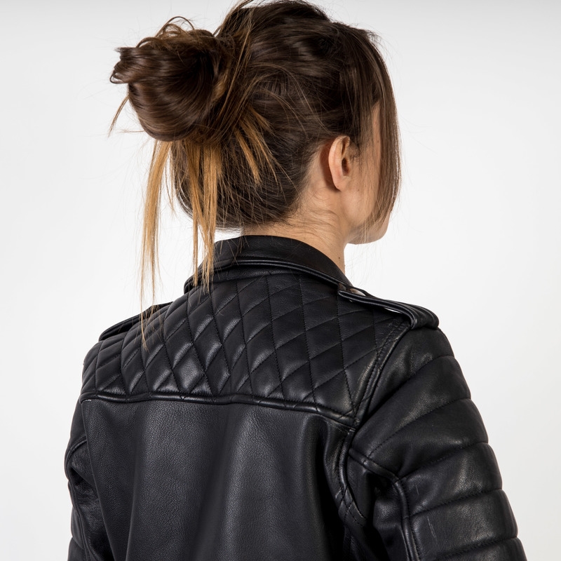 Dámská bunda na motorku Ozone Ramones Modern černá výprodej