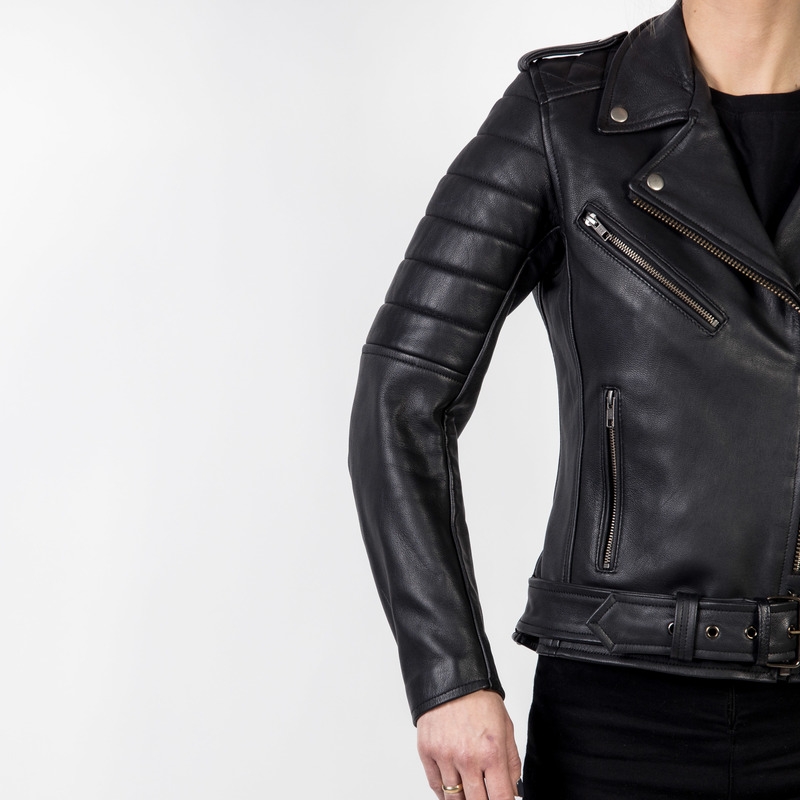 Dámská bunda na motorku Ozone Ramones Modern černá výprodej