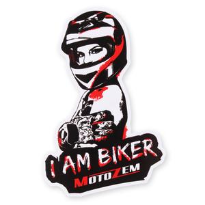 Nálepka MotoZem I Am Biker - Woman maxi