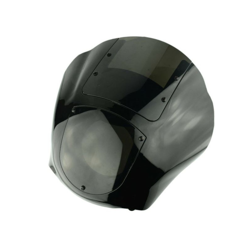 Plexi štít CUSTOMACCES JAX tmavá kouřová pro HARLEY DAVIDSON FXDBI 1450 Dyna Street Bob 2007, HARLEY DAVIDSON FXDB 1584 Dyna Street Bob 2007-2017