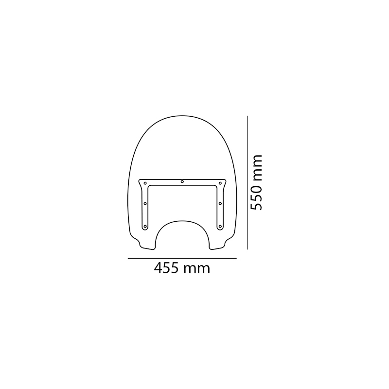 Plexi štít CUSTOMACCES HIGHWAY průhledný