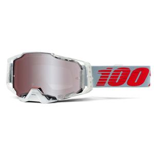 Motokrosové brýle 100% ARMEGA X-Ray-Hiper stříbrné plexi