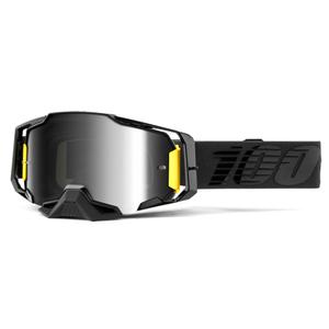 Motokrosové brýle 100% ARMEGA Nightfall černé (zrcadlové stříbrné plexi)