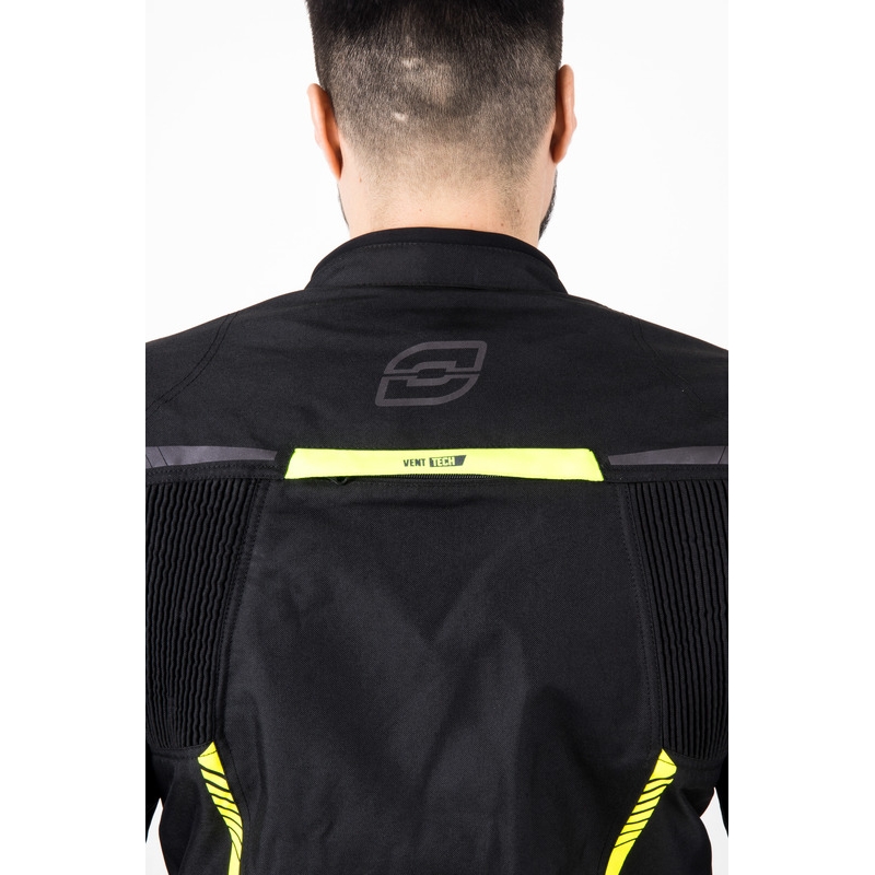 Bunda na motorku Ozone Delta IV černo-fluo žlutá