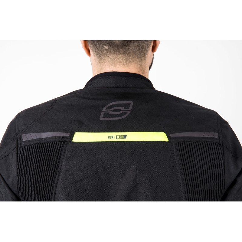 Bunda na motorku Ozone Delta IV černo-fluo žlutá