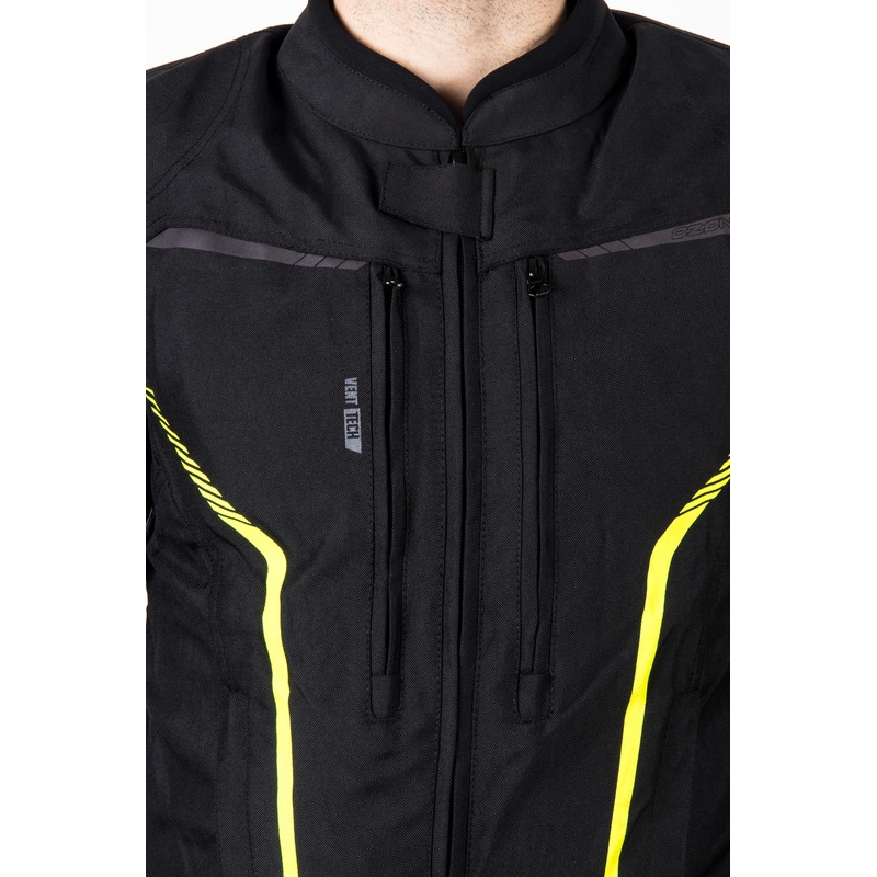 Bunda na motorku Ozone Delta IV černo-fluo žlutá