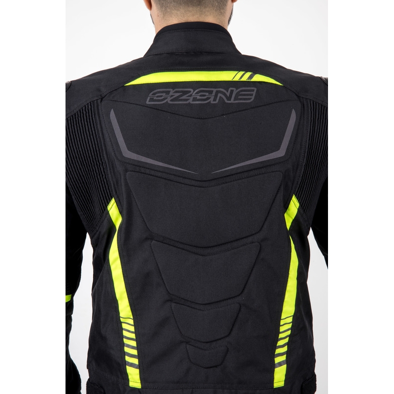 Bunda na motorku Ozone Pulse černo-fluo žlutá