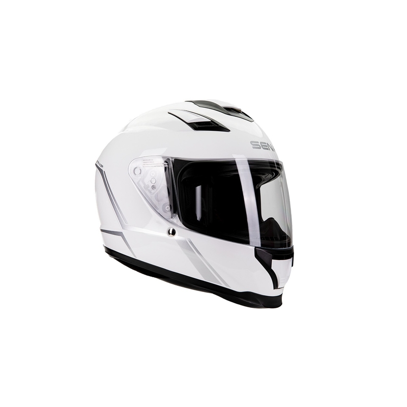 Integrální přilba na motorku s Mesh headsetem SENA Stryker bílá lesklá