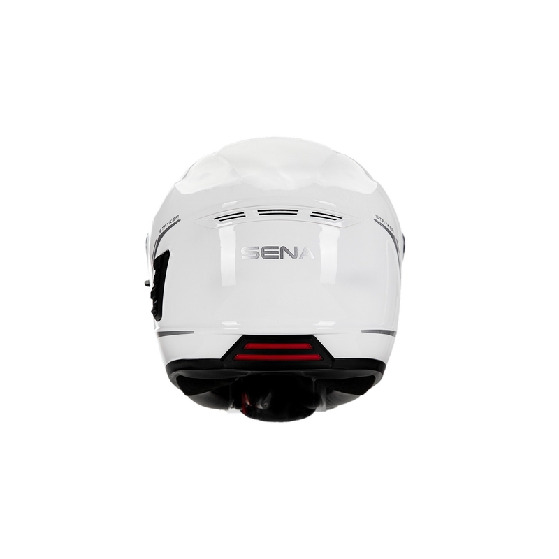 Integrální přilba na motorku s Mesh headsetem SENA Stryker bílá lesklá