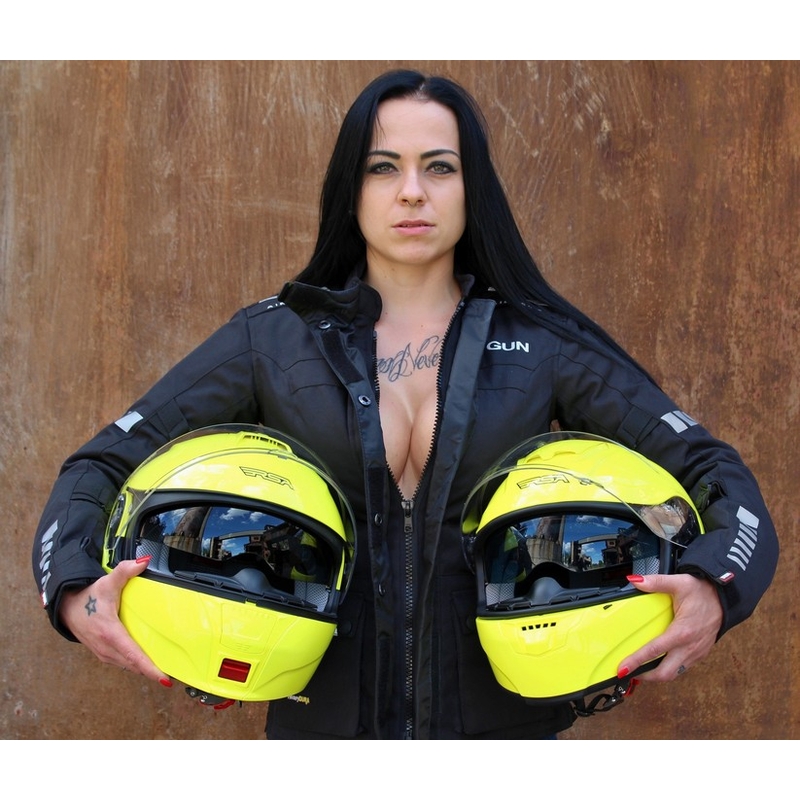 Vyklápěcí přilba na motorku RSA TR-01 žlutá výprodej