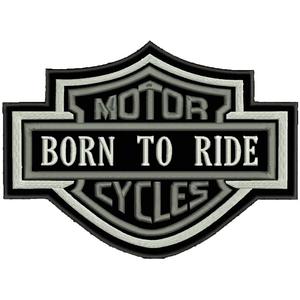 Nášivka Motor Cycles šedá