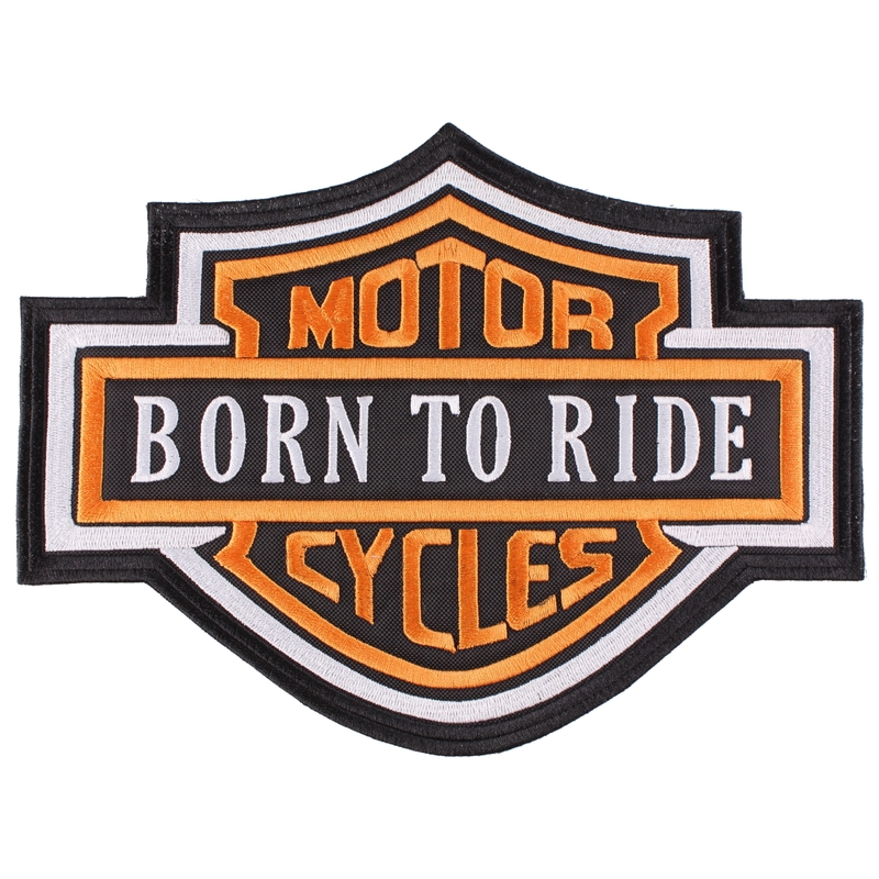 Nášivka Motor Cycles oranžová - velká