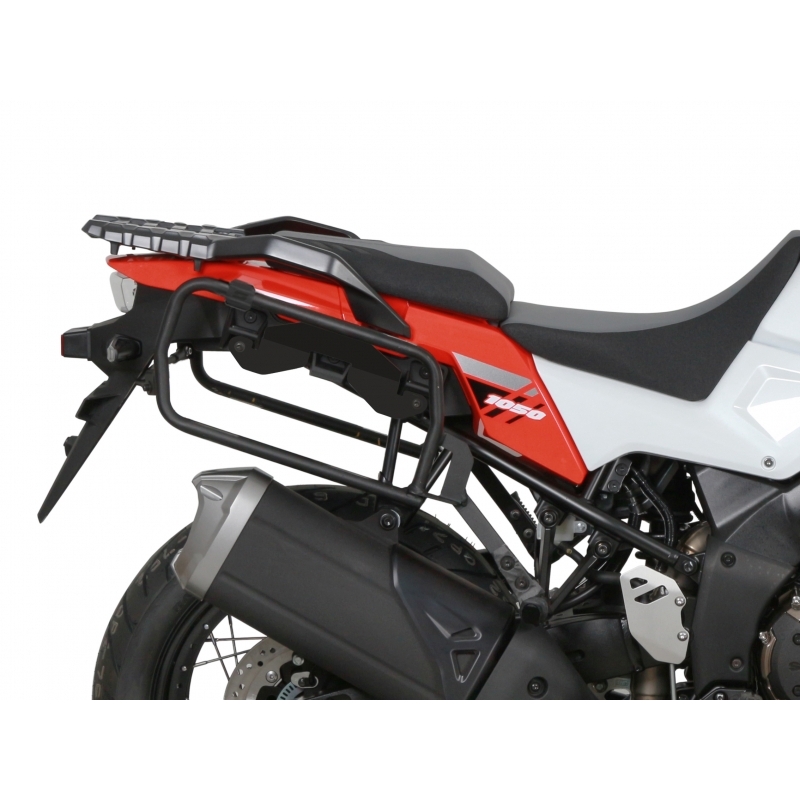 Kompletní sada černých hliníkových kufrů SHAD TERRA BLACK , 48L topcase 47L/47L boční kufry, včetně montážní sady a plotny SHAD SUZUKI DL 1000 V-Strom/ DL 1050 V-Strom