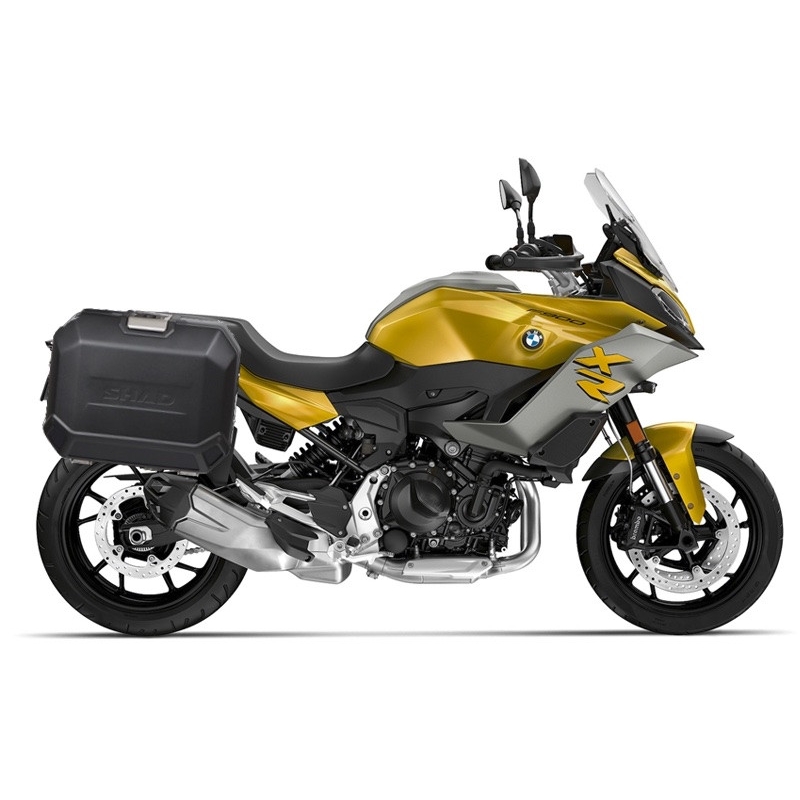 Kompletní sada bočních černých hliníkových kufrů SHAD TERRA BLACK 47L/47L , včetně montážní sady SHAD BMW F 900 XR