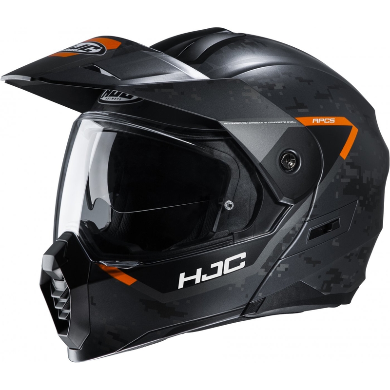 Vyklápěcí přilba na motorku HJC C80 Bult MC7SF černo-oranžová