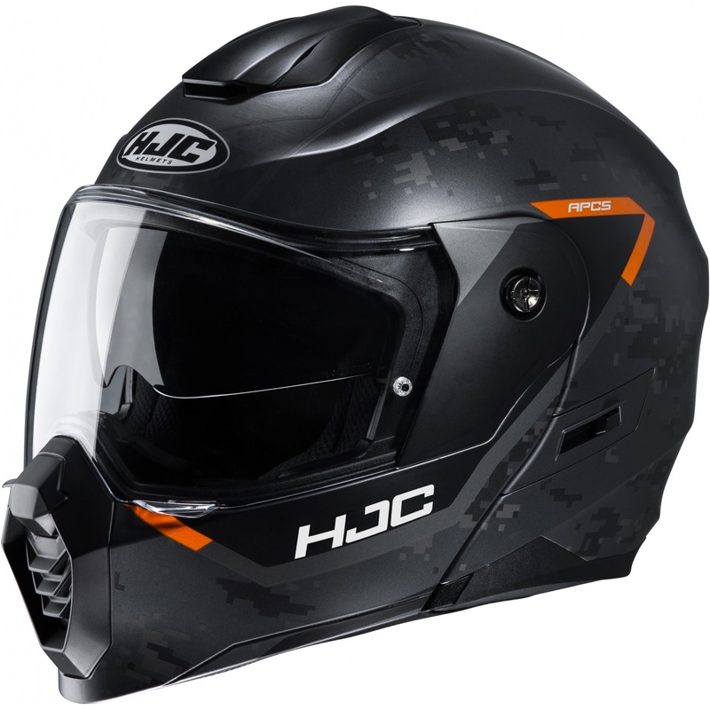 Vyklápěcí přilba na motorku HJC C80 Bult MC7SF černo-oranžová