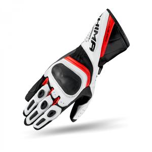 Dámské rukavice na motorku Shima Miura černo-bílo-fluo červené
