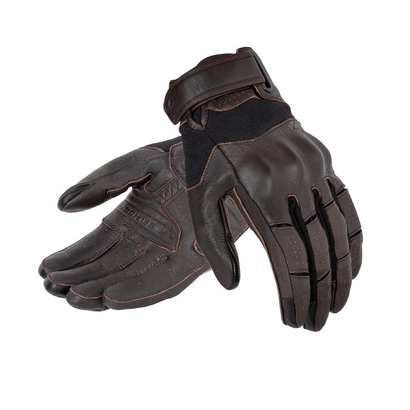 Rukavice na motorku Rebelhorn Impala hnědé výprodej