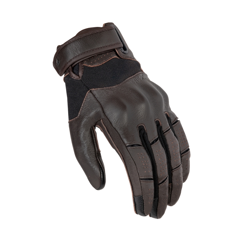 Rukavice na motorku Rebelhorn Impala hnědé výprodej
