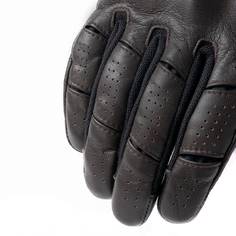 Rukavice na motorku Rebelhorn Impala hnědé výprodej