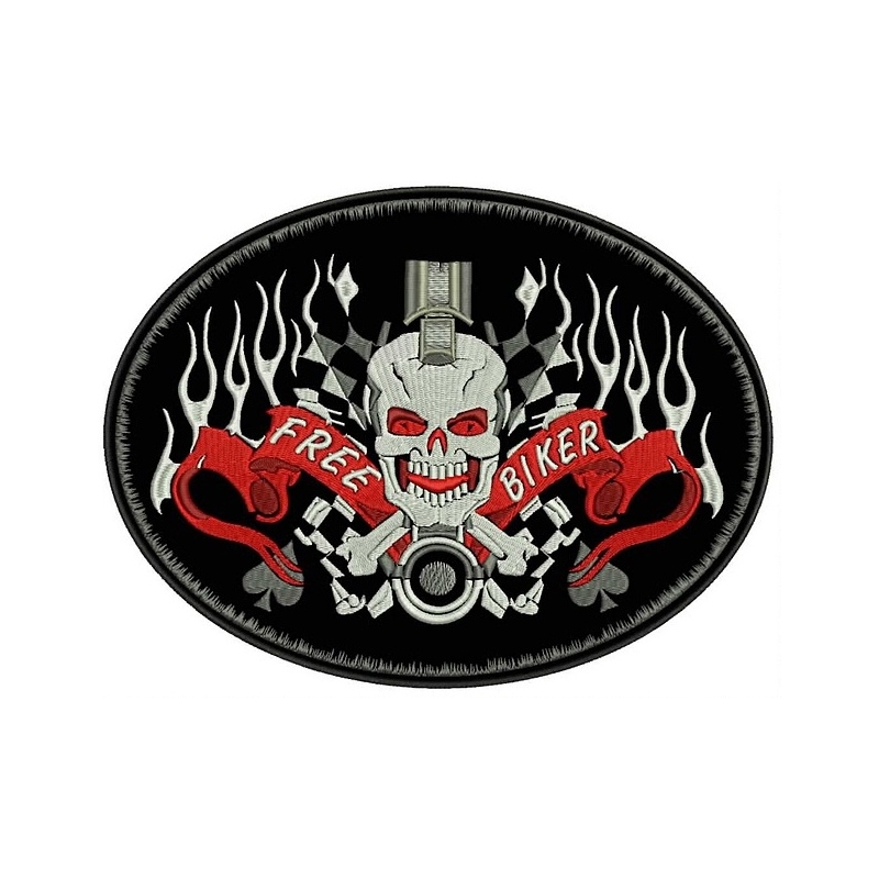 Nášivka Free Biker ovál - velká výprodej