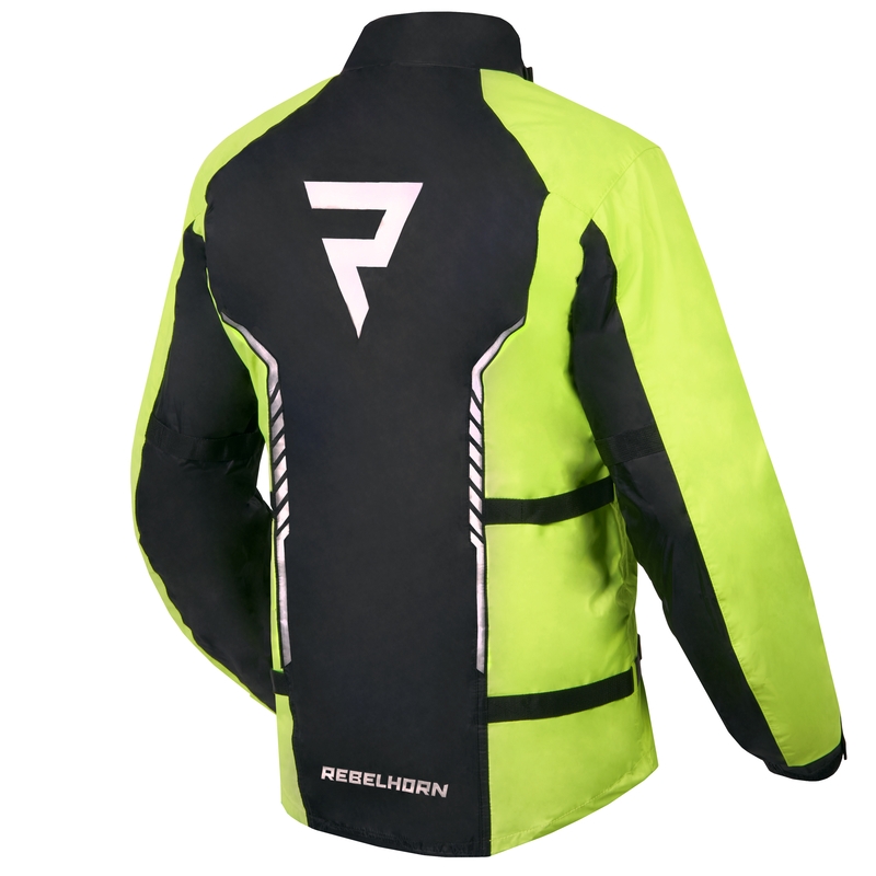 Moto bunda do deště Rebelhorn Patrol fluo žluto-černá
