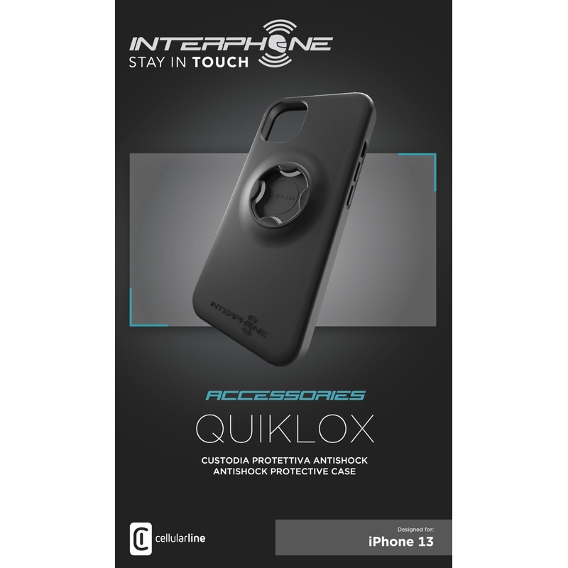 Ochranný kryt Interphone QUIKLOX pro Apple iPhone 13 černý