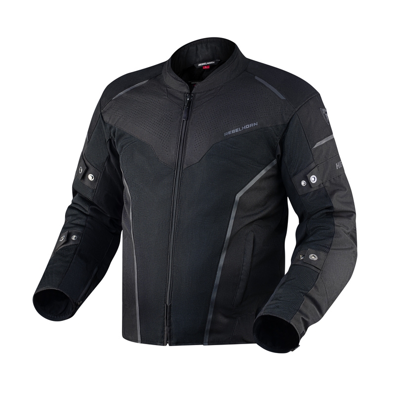 Bunda na motorku Rebelhorn Hiflow IV černá výprodej Velikost: 6XL