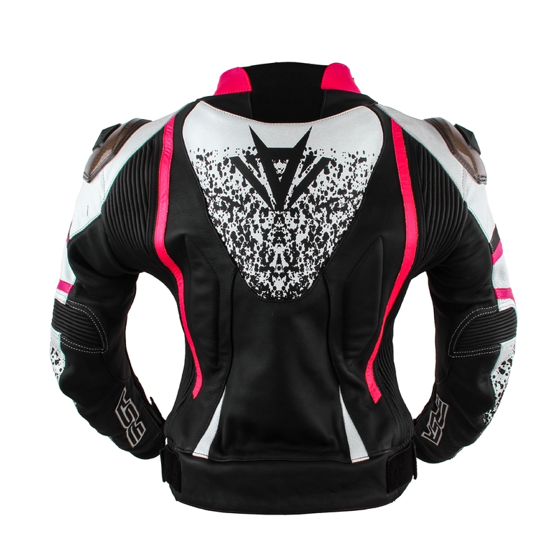 Dámská dvoudílná kombinéza RSA Flow II černo-bílo-fluo-růžová výprodej