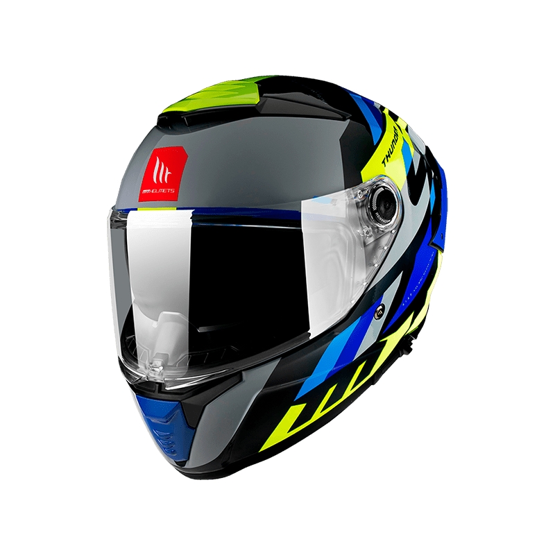 Integrální přilba na motorku MT FF118SV Thunder 4 SV ERGO E17 šedo-modro-zelená