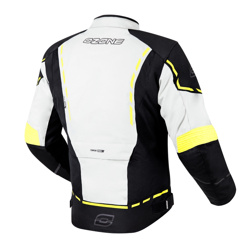 Moto bunda Ozone Jet II šedo-černo-fluo žlutá výprodej