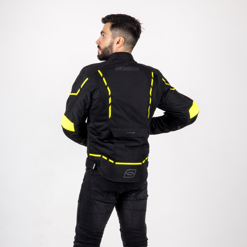 Moto bunda Ozone Jet II černo-fluo žlutá výprodej