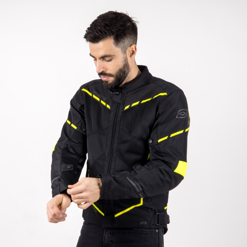 Moto bunda Ozone Jet II černo-fluo žlutá výprodej
