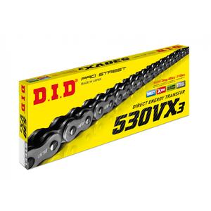 VX série X-Kroužkový řetěz D.I.D Chain 530VX3 112 L Zlatá/Černá