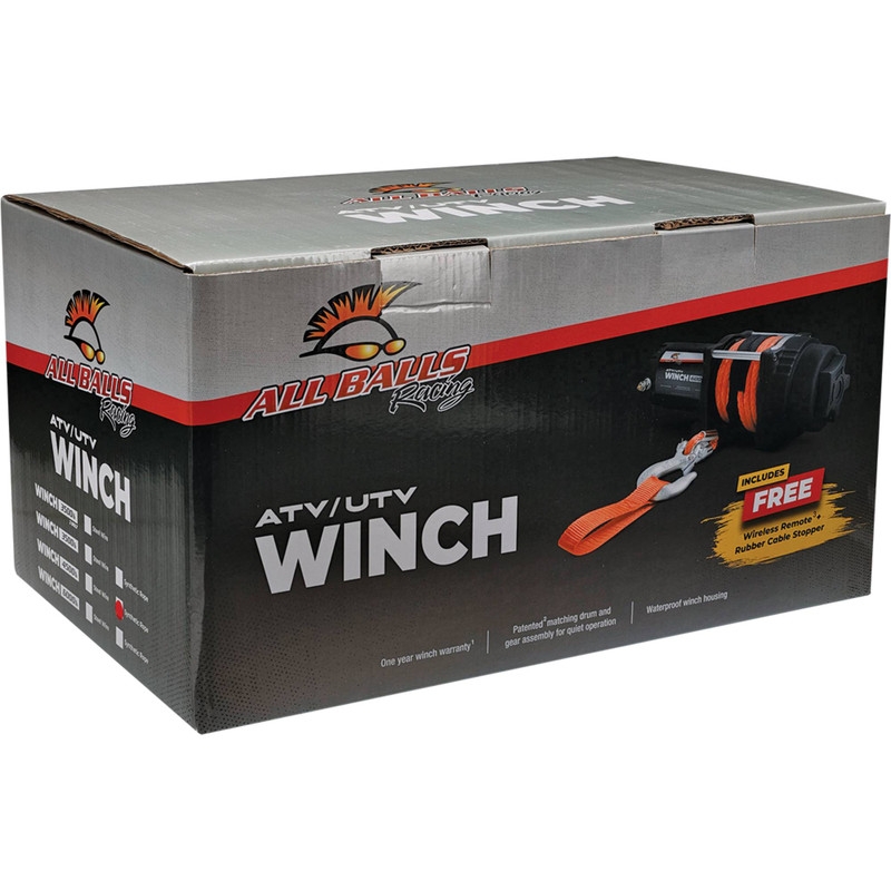 Winch All Balls Racing AB 4500LB 4-Bolt syntetický
