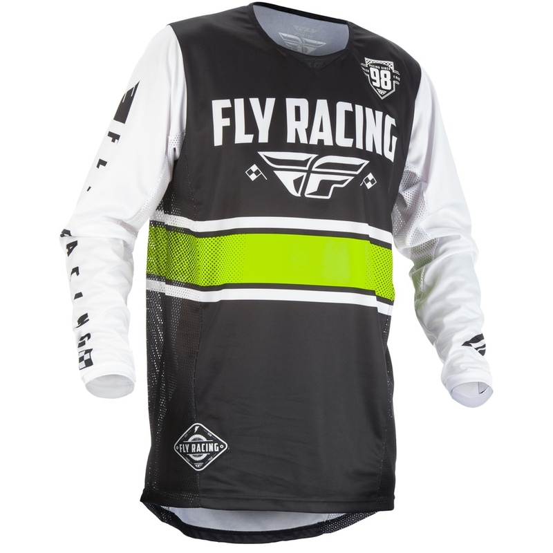 Motokrosový dres FLY Racing Kinetic ERA 2018 - USA bílo-černý