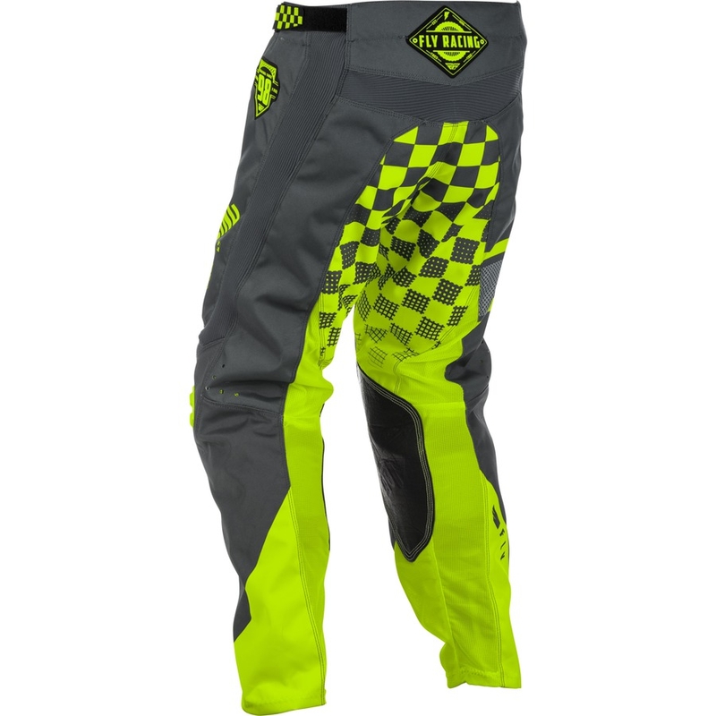 Motokrosové kalhoty FLY Racing Kinetic ERA 2018 - USA šedo-fluo žluté výprodej