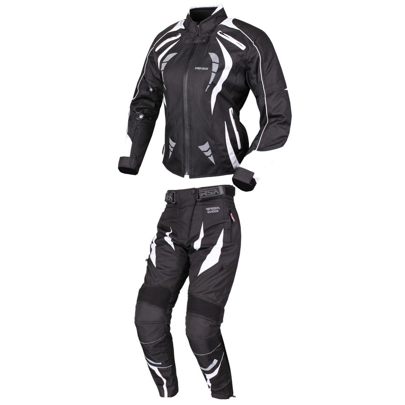 Dámská kombinéza na motorku RSA Queen černo-bílá výprodej