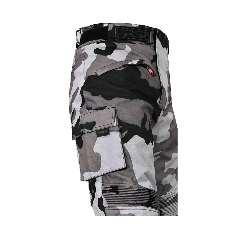 Moto kalhoty RSA Camuflage šedé výprodej