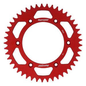 Hliníková řetězová rozeta SUPERSPROX RAL-8000:45-RED červená 45 zubů, 520