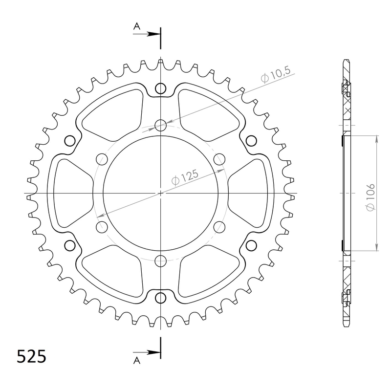 Rozeta SUPERSPROX STEALTH zlatá 47 zubů, 525 výprodej