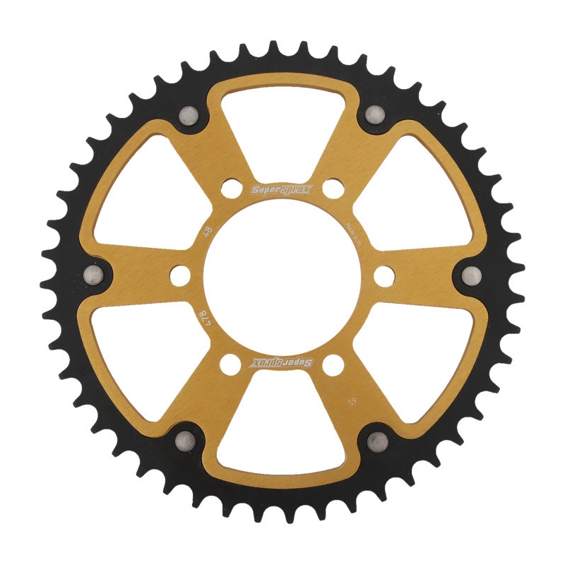 Řetězová rozeta SUPERSPROX STEALTH zlatá 48 zubů, 520