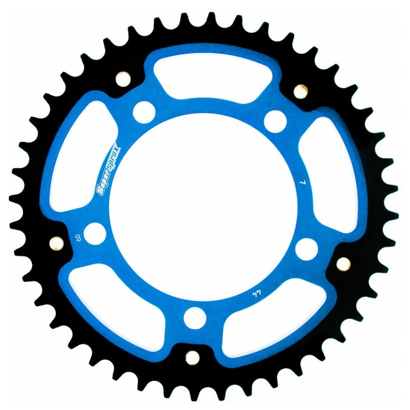 Řetězová rozeta SUPERSPROX STEALTH modrá 44 zubů, 525