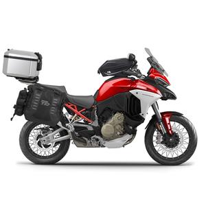 Kompletní sada sedlových brašen SHAD TERRA TR40 a hliníkového 55L topcase, včetně montážní sady SHAD Ducati Multistrada 1200 V4